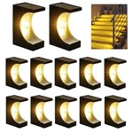 12-pack Solar Step Lights Outdoor Waterproof Led Deck Stair Courtyard Amberlight. Fixed Price $25.52.