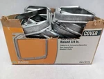 Lot Of 5 Hubbell Raco 8779 - 2-gang Square Electrical Box Cover Raised 3/4" New. Fixed Price $11.67.