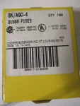100 Cooper Bussmann Buss Bk/ Agc-4 Fuses 250v New Sealed In Box. Fixed Price $99.95.