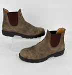 Blundstone Mens Chelsea Boots Uk/au 11 Us 12 Rustic Leather Brown Slip On Read. Fixed Price $59.95.