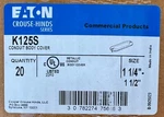 Eaton Crouse-hinds K125s, 1-1/4" Or 1-1/2", Steel Conduit Body Cover (box Of 20). Fixed Price $219.99.