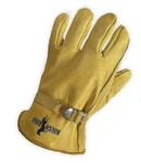 Galeton Rough Rider Premium Leather Driver Gloves With Pull Strap Gold - Medium. Fixed Price $16.30.
