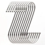 10 Pack Premium 4.5 Inch Heavy Duty Stainless Steel S Hooks - Shaped Silver. Fixed Price $12.93.