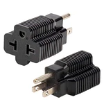 Yeewenmo 2pcs 4 In 1 Ac Power Adapter, 15 Amp Household Black 2 Pack,. Fixed Price $22.85.