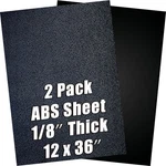 Abs Plastic Sheet 1/8 Inch Thick 12" X 36" (2-pack) Black Rigid Moldable. Fixed Price $67.96.