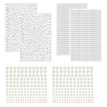 Tunan 1730pcs Clear Rhinestones & Pearl Stickers Self Adhesive, Crystal. Fixed Price $8.69.