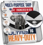 10x12 Ultra Heavy Duty Tarp, Extra Thick 16 Mil, Uv Resistant, Grommets Every 18. Fixed Price $51.99.