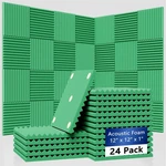 24 Pack Sound Proof Foam Panels 1" 12" Quick-recovery Soundproof. Fixed Price $37.75.