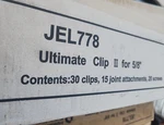 (2 Boxes) Jel778 Ultimate Clip Ii For 5/8 - 60 Clips Total W/ Tab Attachments. Fixed Price $358.20.