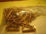 #8-32 X 1" Brass Slotted Flat Head Machine Screw Qty 50. Fixed Price $12.00.