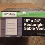 Ply Gem 18 In. X 24 Rectangle White Pvc Exterior Gable Louver Attic Vent. Fixed Price $29.98.