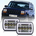 2pcs 5x7 7x6 Inch Rectangle Led Headlight Bright High Low Beam H6054 White Am.... Fixed Price $63.41.