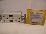 New Hubbell Snap8300usbw 20a Usb Charger Receptacle Snap2ra Wire Terminal Nib. Fixed Price $38.99.