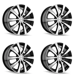 Set 4 15" Touren Tr3 15x7 Black Machined Face 5x100 5x4.5 Wheels 40mm. Fixed Price $683.96.