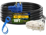 10ft Tt-30p To 3x 5-20r/5-15r Rv Generator Adapter, 3 Prong 30a 15/20a .... Fixed Price $61.47.