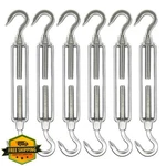 Heverp 6pcs M6 Hook And Turnbuckles Stainless Steel. Fixed Price $20.00.