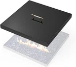 Ajinteby Fire Pit Lid Fits 18" Square Burner Pan, 21" X Upgrade Porcelain. Fixed Price $92.98.