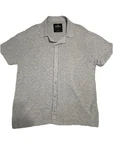 Hollister Men S Gray Knit Button Front Short Sleeve Sweater Shirt L Textured. Fixed Price $19.00.