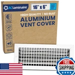 Aclaminaire 16x6 Duct Hole Register Vent Cover Adjustable Aluminum Hvac Grill. Fixed Price $83.25.