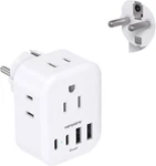 Type E F Plug Adapter, Hanycony Germany France Travel Adapter With White. Fixed Price $9.99.