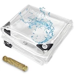 6' X 10' Clear Waterproof Tarp, Pvc 14 Mil Tarpaulin With Grommets And A Plas.... Fixed Price $44.42.
