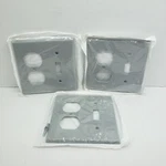 Leviton 2-gang Toggle / Duplex Wall Plate Cover Gray Lot Of 3 #013-87005. Fixed Price $9.75.