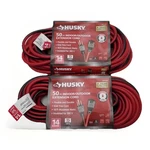 (2 Pack Husky) 50 Ft. 14 Gauge Medium Duty Indoor/outdoor Extension Cord. Fixed Price $52.95.