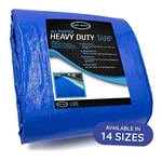 Blue Waterproof Tarp Heavy Duty 5 Mil Thick Outdoor Tarpaulin Cover - 20x20. Fixed Price $53.81.