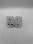 Lencent 2 Pack Travel Power Adapter Schuko 4 Usb Outlet Us To Eu White. Fixed Price $18.69.