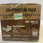Mitek Usp D66-tz 6-in X Triple Zinc Wood To Base - 25 Pc. Fixed Price $59.99.
