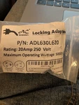 Ac Works Adl630l620 Plug Adapter L6-30p 30amp 250volt Male To L6-20r 20am. Fixed Price $39.99.