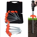 20 Pack 8" Screw In Tent Stakes Drilling W/ Hex Heads Heavy Duty Stainless Steel. Fixed Price $38.91.
