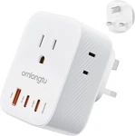 Ornlongtu Gan Travel Adapter 6-in-1 With 3 Ac Outlets, 2 Usb-c, And 1 Usb-a Port. Fixed Price $22.99.