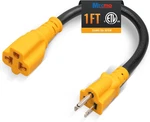 12 Inch 15 Amp Household To 20 Ac Power Adapter Cable 12awg, 4 In 1 Nema 5. Fixed Price $28.99.