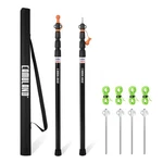 Camuland Tarp Poles, Set Of 2, 31.1" - 90.6 Aluminum Tent Poles For. Fixed Price $60.95.