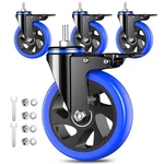 5 Inch Caster Wheels Heavy Duty Stem 2200lbs, Threaded Casters 3/.... Fixed Price $43.72.