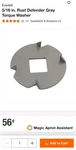 2 X 50pk Everbilt 5/16 In 5/16" Rust Defender Gray Torque Washer Anti-turn Hmp. Fixed Price $9.73.
