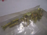 #12-24 X 3/4" Slotted Drive Flat Head Brass Machine Screw Qty 25. Fixed Price $12.00.