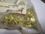 #6-32 X 3/8" Slotted Drive Flat Head Brass Machine Screw Qty 100. Fixed Price $16.00.