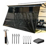 Rv Awning Shade Screen With Zipper 9'x12'3'' - Black Mesh Camper Shade.... Fixed Price $115.50.