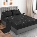 Pamnest Queen Size Bed Sheet Sets Star Sky Black Soft Microfiber 4 Pcs Bedding. Fixed Price $68.45.