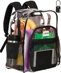 Shylero Clear Backpack Heavy Duty Has Tsa Lock, 2-way Zipper. Pvc Transparent.... Fixed Price $55.74.