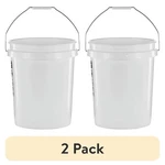 (2 Pack) United Solutions 5 Gallon Round Utility Bucket, Comfort Handle, Plastic. Fixed Price $10.95.