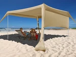 Beach Canopy Tent 10x10ft 6.6ft Tall Upf50+ Windproof Water Resistant Blue Shade. Fixed Price $209.99.