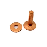 C.s. Osborne Set Of 12 Copper Rivets & Burrs #1700-14 (size 14) Made In Usa. Fixed Price $8.75.