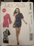 Mccall's Pattern M6240 Pullover One Shoulder Dress Mini Sz 4-12. Fixed Price $6.99.
