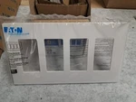 New Lot Of 5 Eaton Pjs264w Decorator Screwless Wallplate, 4-gang, White, Plastic. Fixed Price $23.50.