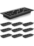 Tuanse - 10 Pack 4 12 Inch Decorative Black Floor Vent Covers Heavy Duty Steel. Fixed Price $99.00.