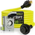 30 Amp Generator Cord 25ft And Power Inlet Box, Nema L14-30p/l14-30r 125/250v Tw. Fixed Price $111.43.