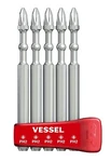 Vessel Jis Impact Bit Set 3-1/2" 5pc Like Phillips Ph2 W Magnetizer Holder Hrc62. Fixed Price $15.57.